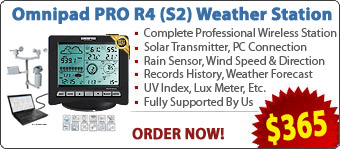 Omnipad Professional Digital Wireless Weather Stations/Instruments/Equipment/ Portable Rain Gauges